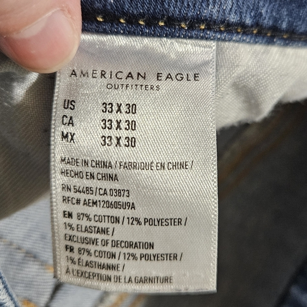 Men's American Eagle Distressed Cozy Airflex Straight Leg Jeans! - Picture 4 of 7